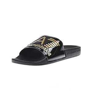EA7 Heren Sea World Sliders, Zwart, 42 EU