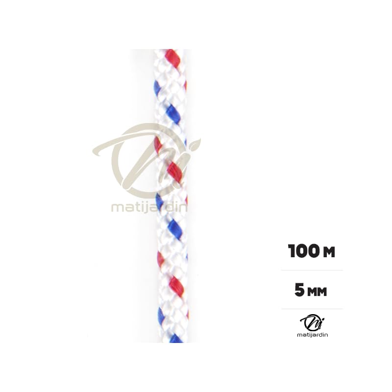 Matijardin - Corde lanceur nylon Ø 5mm x 100 m Cordon 16 fuseaux
