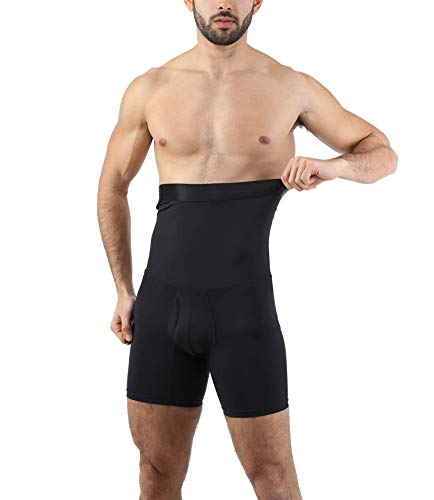 Kewlioo Men's Girdle Compression Shorts with Instant Slimming Effect & Breathable Fabric - High Waist Body Shaper Shorts2