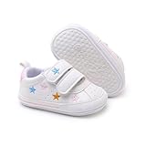 Baby Boys Girls Shoes Non-Slip Rubber Sole Sneakers Infant First Walking Toddler Crib Shoes Newborn Loafers Flats(A07/Colorful Star,S)