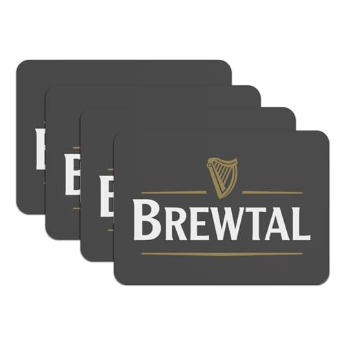 Sets de table en caoutchouc noir bière Brewtal grand format x4 - 2