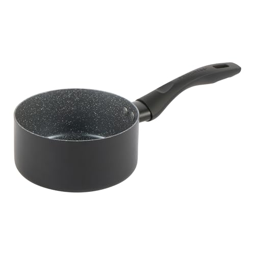 Progress BW12912EU7 Marble Ceramic 20 cm Saucepan – Non-Stick Cooking Pot with Metallic Marble Ceramic Coating, 2.5L Capacity, Induction Hob Suitable, Pressed Aluminium Cookware, PFAS-Free