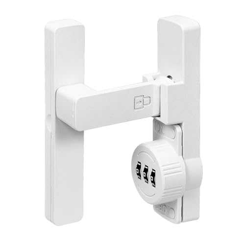 Matte White 90 Degree Mechanical Password Lock,Barn Door Latch by Wocoe - Used condition - Image 7