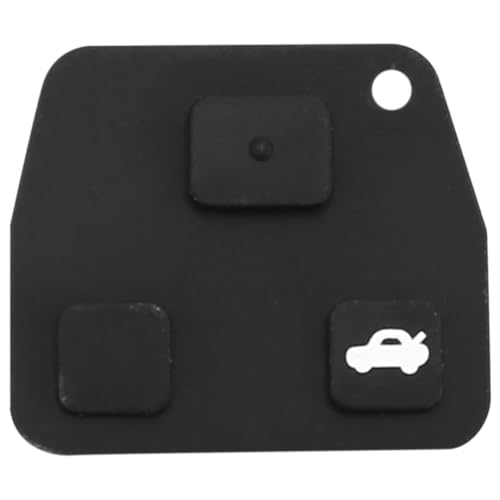 Steowsey Kit de reparación de llaves remotas de 3 botones, carcasa de goma, teclado para Avensis