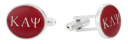 Cuff-Daddy Kappa Alpha Psi Fraternity Cuff Links with Hard-Sided Presentation Gift Box Paraphernalia - Crimson Red & Silver Storage Travel Special Occasions Cufflinks for Men2