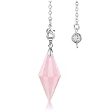 Material: Legierung, Rosenquarz; Lieferung: 1x Pendel, 1x Geschenkbox;