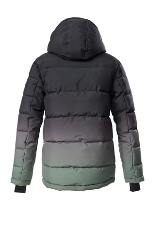 killtec Jungen Skijacke/Ski-Steppjacke mit Kapuze und Schneefang KSW 382 BYS SKI QLTD JCKT, oliv, 140, 42453-000