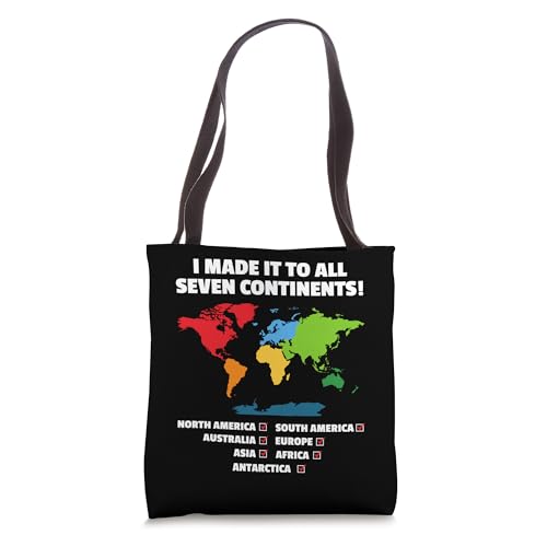 Bolso tipo tote 'He estado en los siete continentes' miniatura 1