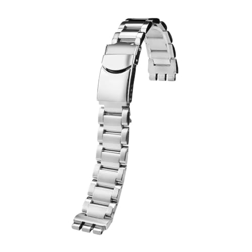 Montre en acier inoxydable 19mm avec maillon convexe argenté G21 pour hommes