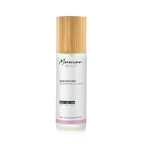 Brume de rose hydratante à la vitamine E et 94% d'ingrédients naturels pour le corps