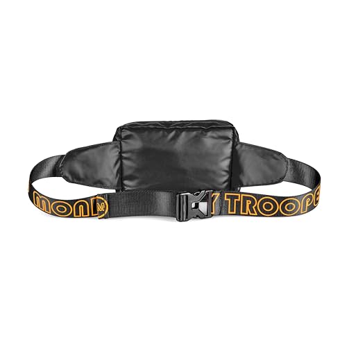 Image of Monkey Troopers Webby Waist Bag, Crossbody, Chest Bag for Men Women Girls Boys, Lightweight, Durable, Travel, Hikking, Casual, Dailyuse, Water Resistant (Black)