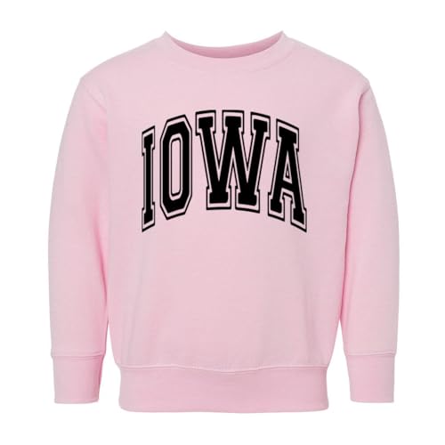 Arch Iowa Kids Sweatshirt Toddler 5T Pink