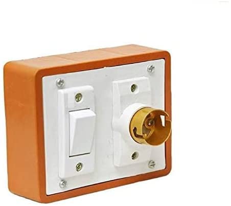 1+1 PVC Extension Electrical Switch Board with 1 Sockets (6A) + 1 Bulb Holder with Multi Core Copper Fire Retardant Wire( 2Meter-3Meter)-image-22