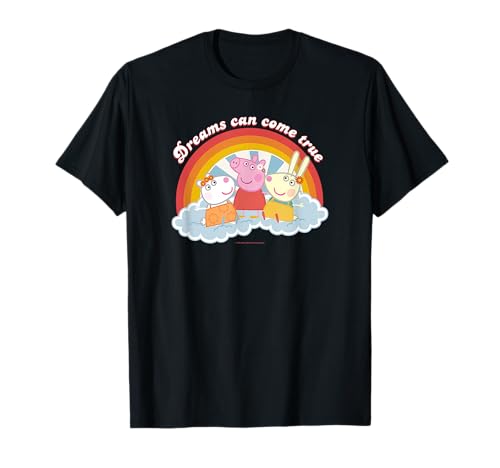 T-shirt Peppa Pig au logo rétro et imprimé de qualité supérieure