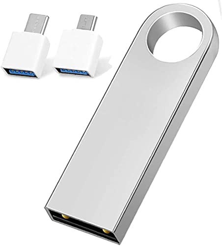 2000G USB Flash Drive, 2TB USB Stick Thumb Drive, Memory Stick for PC Laptop , Jump Drive U Disk Photo Stick for Type C Android Smartphones Photos Videos (Silver)