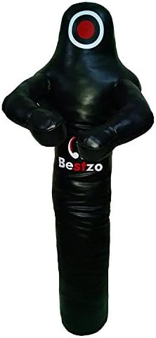 Bestzo MMA Martial Arts Brazilian Grappling Dummy Wrestling Punching Bag Black-Unfilled