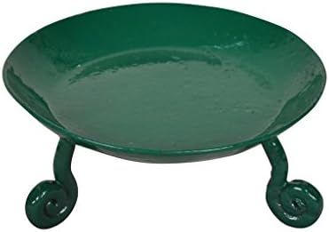 Lalhaveli Home Decorations Light Indian Decorative Iron Pillar Candle Stand, 4.5" Tall 2" Candle Plate Green Candle Holder