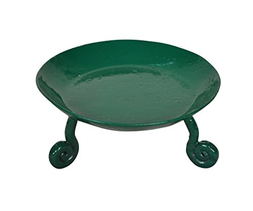 Lalhaveli Home Decorations Light Indian Decorative Iron Pillar Candle Stand, 4.5" Tall 2" Candle Plate Green Candle Holder #TOP28