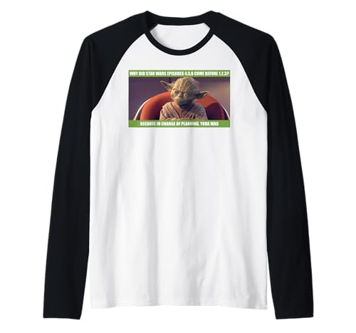 T-shirt Star Wars Yoda raglan de baseball vêtement imprimé science-fiction