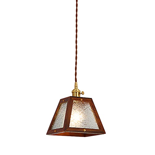 Suspension E27 en bois pour remplacer un plafonnier terne et éclairer votre couloir