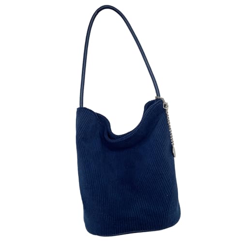 Sac à bandoulière en velours côtelé résistant à l'usure avec intérieur spacieux pour femme