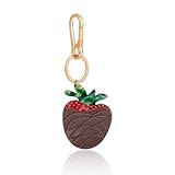 Photo Gallery personfun portachiavi con ciondolo a forma di fragola ricoperta di cioccolato, gancio in metallo dorato, 5,2 x 14,2 cm Photo Gallery personfun portachiavi con ciondolo a forma di fragola ricoperta di cioccolato, gancio in metallo dorato, 5,2 x 14,2 cm