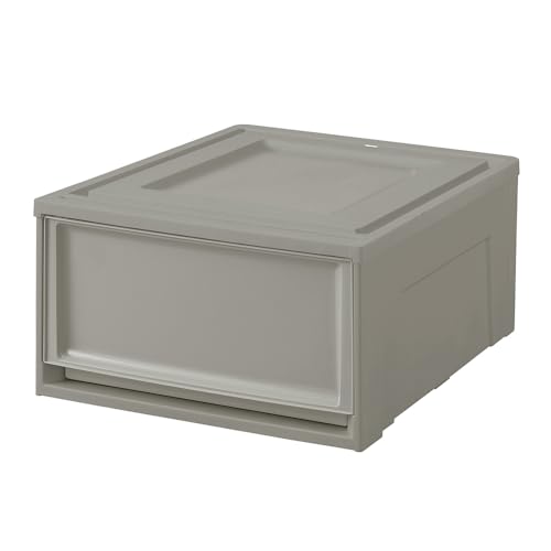 アイリスオーヤマ 収納ケース 積み重ね チェスト 引き出し クローゼット 完成品 衣類収納 新生活 一人暮らし 単品 BCチェスト 浅型 BC-L ダークグレー