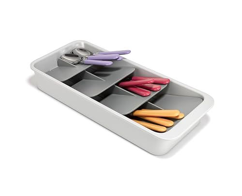Joseph Joseph DrawerStore Organizador de Cubiertos para Cajón, Compacto, Desmontable, Plástico Reciclado, Grande