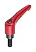 Kipp 06460-21027X30 Zinc Adjustable Handle with M10 External Thread, Modern Design Style, Steel Components, Metric, Ruby Red Powder-Coated Finish, Size 2, 30 mm Screw Length