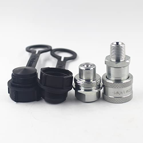 Image of KZE-B-02 1 /4'' NPT Set 10,000psi High Pressure Hydraulic Quick Connect Coupling Quick Coupler Replaces Enerpac T-630 (Pack of 2)