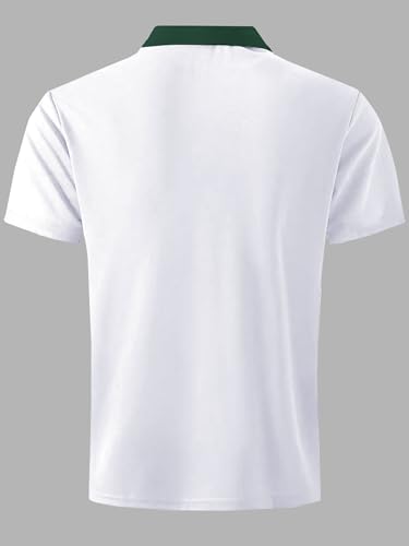 Image of Noble Monk Men's Cotton Blend Striped Regular Fit Polo Shirt