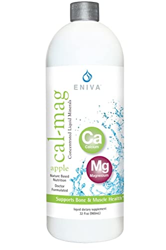 Liquid Calcium Magnesium 32 Oz And Probiotic With Prebiotic 10 Strains 30 Capsules Bundle Eniva Health #TOP1