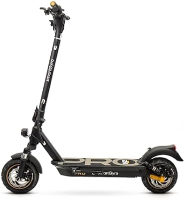 smartGyro K2 PRO Black - Patinete eléctrico de 48V 1000W, 15.000 mAh, Suspensiones Delanteras y Traseras, Display Multifunción, Ruedas de 10 Neumáticas (Black 1000w 15Ah)