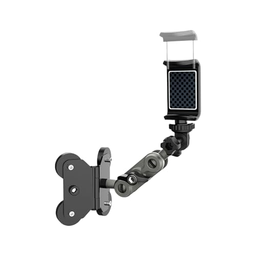 Montura de teléfono para valla - Soporte para smartphone ajustable de aluminio - Soporte para cámara de tenis para poste de valla, para adultos Filmaciones Béisbol Softbol bádminton Fútbol Baloncesto