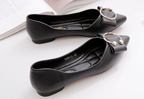Women's Flats Fashion Buckle Flats Shoes Pointed Toe Ballet Flat Slip On Comfortable Dress Office Work Shoes 20253