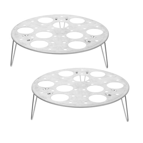 LALADEFIEE 2 Vaporeras De Acero Inoxidable Multifunción Con Soporte Redondo De Patas Altas, Apta Para Lavavajillas, Ideal Para La Cocina Y Uso Diario.