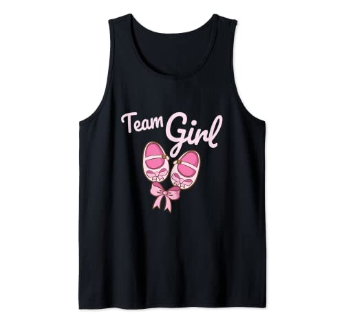 Team Girl - Gender Reveal - Baby Shower Tank Top, Black