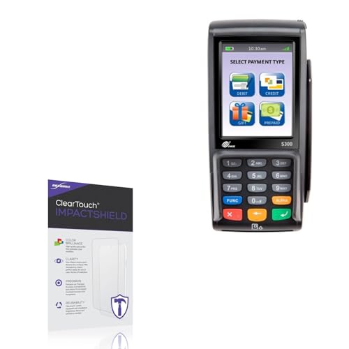 BoxWave Screen Protector Compatible with Pax S300 - ClearTouch ImpactShield (2-Pack), Impenetrable Screen Protector Flexible Film