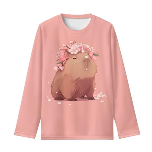 Image of Kids Long Sleeve Shirts for Girls 3-16 Year Old Cute Clothes for Teen Girls Casual Workout Tops
