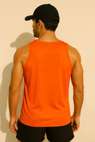 Image of Pack of 2 Sando For Men Men's Sleeveless Round Neck Vest - Pack of 2, Polyester Fabric, Quick Dry Gym & Casual Wear Gym Fit