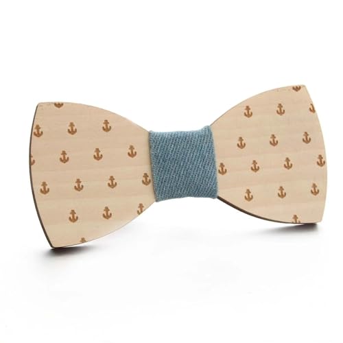 Nœud papillon en bois multicolore idée cadeau homme chic - 7
