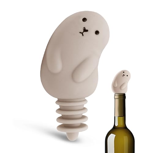 Seal Champagne Stopper Leak Proof and Easy to Use - Reusable Silicone Wine Bottle Stoppers - Quirky Bar Cart Accessories - Unique Novelty Gifts for Wine Lovers - Cute & Cool Kitchen Gadgets for Women