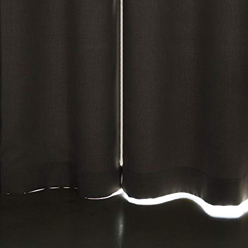 Singinglory Blackout Curtains Faux Linen Thermal Insulated One Pair Pencil Pleat with Tie Backs Curtains for Bedroom & Living Room Grey 66"x90"