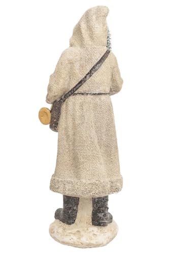 Image of Boston International Christmas Statue Tabletop Figurine Winter Holiday Decorations for Home, 13.25 inch, Santa with Trumpet
