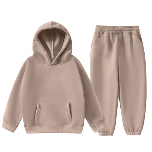 Girl's Hooded Suit Kids Pullover Sweatsuit and Jogging Pants Unisex Tracksuit for Age 1-13 Years Outfit3