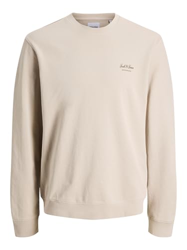 JACK & JONES Jjearchive Graphic Sweat à col Rond Noos, Beige Clair, M