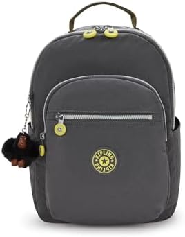 Kipling Seoul Small Printed Tablet Backpack, Back to Grey, 10.5"L x 13.75"H x 6.75"D