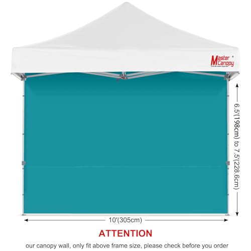 Image of MASTERCANOPY 10x10 Pop Up Canopy Sidewall Only 1-Pack Turquoise