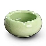 【Matériel Cendrier】: La céramique, moulage céramique rétro, fabriqué à la main, très durable;