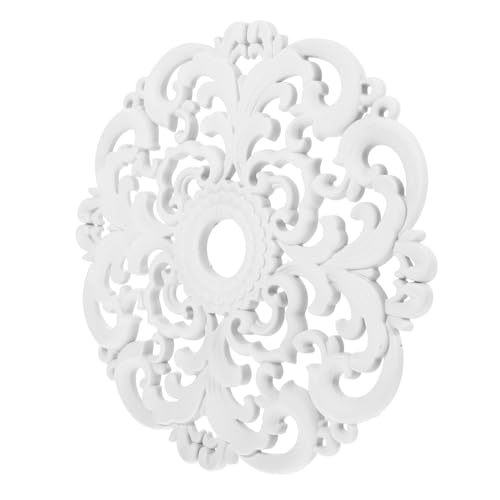 ANDRESLAD Medaglione Decorativo Per Lampadario Accessorio Per Illuminazione Da Polistirolo Facile Installazione Design Bianco Per Residenziali e Commerciali